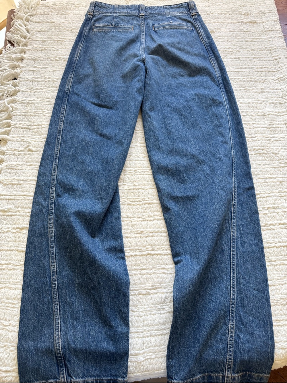 Madewell Wide-Leg Jeans in Dark Blue Denim